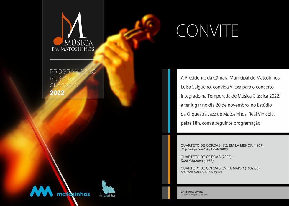 CONVITE MUSICA CLASSICA 2022 - 20 NOVEMBRO